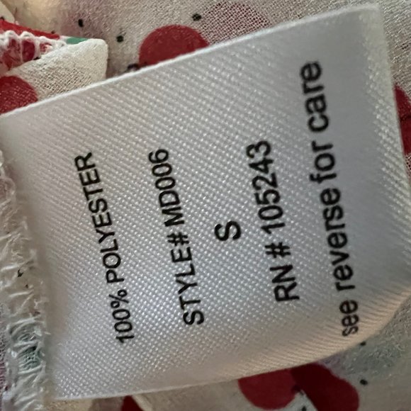 NWOT Vintage, Cherry Print Button Down Tank - Picture 4 of 4